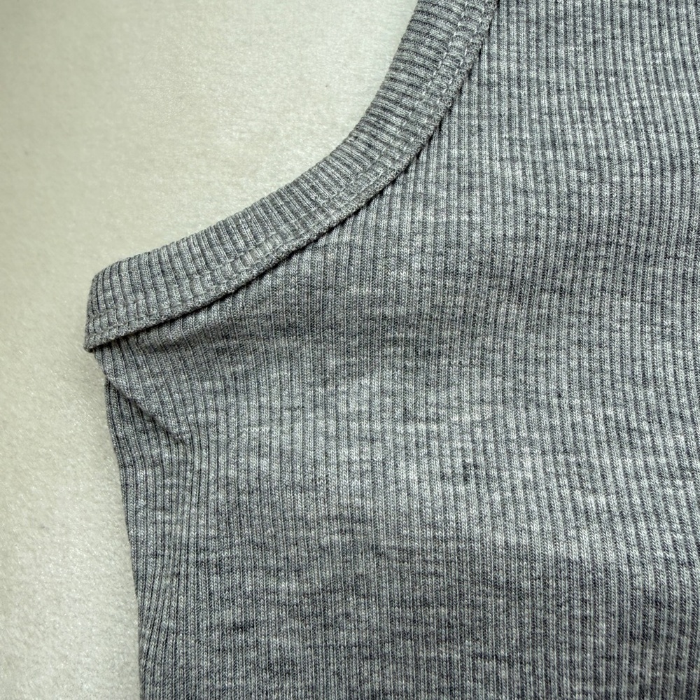 Loewe Grey Ribbed Tank Top with  Logo - Picture 3 of 5